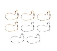 SUPVOX Guitar Finger Picks Metal Bass Picks Banjo 8pcs Ergonomic Design for Thumb and Index Finger Protection Gold Silver for Ukulele Mandolin Classical Guitar Bass Accessory