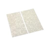 SUPVOX Guitar Fingerboard Shell Sheets 2pcs White Iridescent Sea Shell Rectangle Material for Neck and Bass Inlay Decoration