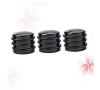 SUPVOX Guitar Knob Set 3pcs Black Metal O-Ring Dome Top Volume Tone Control Knobs for Electric Guitar Bass Replacement Parts GD112