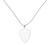 SUPVOX Guitar Pick Holder Necklace, Heart-shaped Mini Guitar Plectrum Storage Pendant with Cover, Suitable for Bass Ukulele Guitarists and Music Lovers