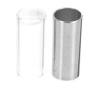 SUPVOX Guitar Slide Set for Clearer and Brighter Sound Stainless Steel and Glass Slides 2 Pcs Random Color Guitar Accessories for Professional Guitarists