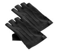 SUPVOX Half Finger Leather Riding Gloves for Cycling Outdoor Fitness Protective Ergonomic Design Comfortable Breathable Fit for Mountain Climbing Camping Sports