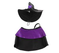 SUPVOX Halloween Dog Witch Costume Set Small Lightweight Cloak and Hat for Puppies and Kittens Comfortable Soft Magical Pet Outfit for Festive Cosplay Parties