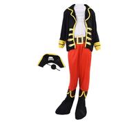 SUPVOX Halloween Pirate Costume Cosplay Party Dress Up with Pirate Elements for Boys and Performance and Halloween Party Clothing