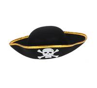 SUPVOX Halloween Pirate Tricorn Hat for Cosplay Party Skin-friendly Felt Material Fit for Adults for Carnival Theme and Birthday Celebrations