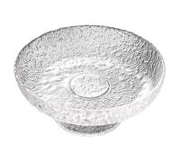 SUPVOX Hammered Glass Fruit Bowl Decorative Serving Tray for Snacks and Candy, Nordic Style Footed Fruit Plate for Home and Party Use, 1pcs Glass Cake and Candy Storage Tray