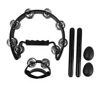 SUPVOX Hand Bell Percussion Instrument with Rhythm Rods Shaking Eggs Foot Bell Compact Beginner Friendly Tambourine for Bands Musical Performance and Ensemble Practice