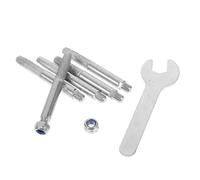 SUPVOX Hand Crank Chainsaw Sharpener Diamond Grinding Heads for Chainsaw Mechanical Repairs High Hardness Corundum Burr Removal Efficient Grinding with Screw Nuts and Wrench