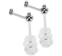 SUPVOX Hand Crank Grinder Part 2Pcs Zinc Alloy 105Mm Core with Aluminum Pole Kitchen Grinder Replacement for Salt and Pepper Grinding Tool Kit, Vintage Classic Manual Mechanism for Food