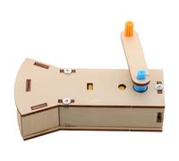 SUPVOX Hand Crank Wooden DIY Flashlight Kit for and Adults, Solar Powered Portable Handheld Emergency Light, Science Experiment Model for Camping and Outdoor Activities