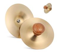 SUPVOX Hand Cymbals with Handles for Dancing and Music Performance Small Finger Cymbals for Beginner Rhythm Practice Comfortable Grip Percussion Instrument for Belly Dance and Marching