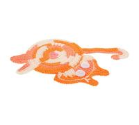 SUPVOX Hand-knitted Cat Bum Coaster Set, Non-skid Orange Drink Mug Pads, Heat-resistant Tabletop Coasters for Home and Office Use, Cute Cat Accessories for Coffee and Tea Cups