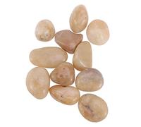SUPVOX Hand Painted Yellow Polished Stones DIY Drawing Painted Pebbles for Creative Flat Rocks Craft Painting