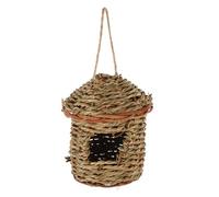 SUPVOX Hand Woven Straw Bird's Nest Parrot Nesting Box Outdoor Bird House Decor