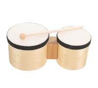 SUPVOX Handcrafted Wooden Bongos Drum for Beginners and Adults Lightweight Portable Percussion Instrument with Drumsticks Traditional Music Instrument for Early Education and Dance