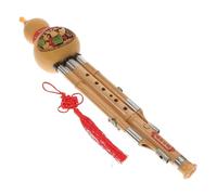 SUPVOX Handmade Bamboo Hulusi Gourd Flute Musical Instrument in Key C for Beginners Natural Wood 3-Tone Design for Music Enthusiasts