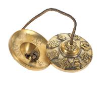 SUPVOX Handmade Copper Cymbals for Yoga and Meditation Tibetan Bells with Protective Bag Durable Percussion Instrument with Rich Sound for Adults and Spiritual Practices