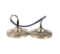 SUPVOX Handmade Pure Copper Tibetan Cymbal Bell Small White for Yoga Meditation Religious Worship