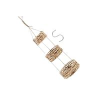 SUPVOX Handmade Rattan Hanging Basket with Hook Woven Garden Decor Planter for Balcony Home Gardening and Vegetable Gardens Sturdy Multi-purpose Flower and Storage Basket