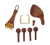 SUPVOX Handmade Violin Red Fitings Quality Assurance Chinrest Tailpiece Endpin Tail Gut for Diy