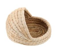 SUPVOX Handwoven Corn Husk Straw Nest for Chicken and Hen Khaki Laying Nest with Egg Protection and Stability Suitable for Nesting in Bird Cage for Poultry