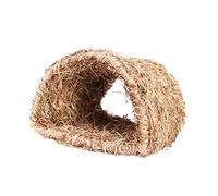 SUPVOX Handwoven Grass Rabbit Tunnel Nest House, 22x20x16cm, Natural Straw Material for Small Pets, Cozy Hideout for Rabbits and Small Animals Indoor Use