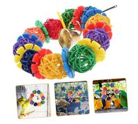 SUPVOX Hanging Bird Chew for Parrots and Birds Natural Rattan Material Design Sturdy Bite Plaything for Parakeets Cockatiels Conures Macaws Lovebirds and Finches