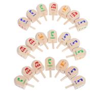 SUPVOX Hanukkah Wooden Dreidels 20pcs Handmade Spinning Tops for Cultural Celebrations Educational Toys for Children Chanukah Party Decorations and Religious Traditions