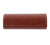 SUPVOX Hard Glasses Case Leather Sunglasses Eyeglasses Spectacle Storage Case Holder with Magnetic Closure men and women (Brown)
