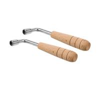 SUPVOX Harp Tuning Wrench Set for Accurate Tuning of Stringed Musical Instruments Including Auto Harps 2pcs with Wooden Handle and Stainless Steel