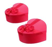 SUPVOX Heart-Shaped Jewelry Storage Box Set 2Pcs Lamp String Decoration for Proposal and Holiday Wrapping