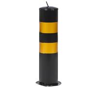 SUPVOX Heavy Duty Security Posts for Driveways Made of Cold Rolled Steel with Increased Visibility and Protection, Yellow Steel Safety Bollard Post for Parking Lots and Ports