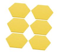 SUPVOX Hexagon Bulletin Board 12Pcs Yellow Felt Tiles for Office Classroom Home Memo Display with Felt Material