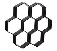 SUPVOX Hexagon Garden Paving Mold Black Plastic Cement Floor Tile Mould DIY Reusable Path Patio Maker for Artistic Outdoor Walkway