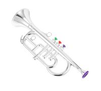 SUPVOX Imitation Musical Instrument Trumpet Silver Early Learning Tool for Educational Musical Instrument Prop for Stage Performance and Interest Cultivation