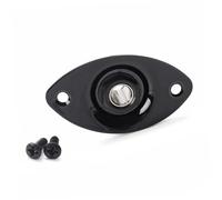 SUPVOX Indented Oval Electric Guitar Jack Socket with Mounting Screws Black Pickup Input Output Plug for Bass and Guitar Replacement Durable Copper Construction