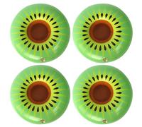 SUPVOX Inflatable Pvc Floating Drink Holder 5pcs Set with Air Pump, Kiwi Fruit Design Beverage Cup Holder for Pool Party and Summer Water Float