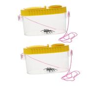 SUPVOX Insect Observation Magnifying Boxes 2pcs Portable Critter Containers with Straps for Children Outdoor Nature Exploration and Bug Collecting
