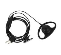 SUPVOX Interphone Ear-hook Headset for Two-way Radios with Noise Reduction | PU Black Clip on Cable, 54±2 Sensitivity, 16ω Impedance, for Intercom Systems and Event Security