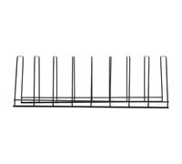 SUPVOX Iron Art Freestanding Book Shelf Black, Desktop Metal Book Rack Multi-Grid File Storage for Office and Home, Stable Tabletop Bookshelf and Magazine Holder