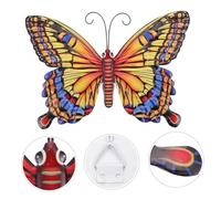 SUPVOX Iron Craft Butterfly Wall Ornament Delicate Hanging Pendant Decoration for Living Bedroom Kitchen Artistic Wall and Fence Accent Space-saving Vintage Yellow Design
