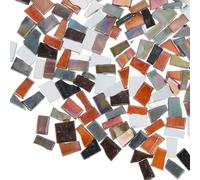 SUPVOX Irregular Glass Mosaic Tiles Fragments for DIY Decoration and Housewarming, Black Colour with Highly Polished Finish, Easy Application Creative Pieces for Modern Craft Random Color
