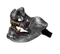 SUPVOX Japanese Cosplay Mask Half Face Performance Prop for Parties Design with Elastic Band for Comfort for Traditional Japanese Culture Mysterious Atmosphere