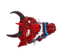 SUPVOX Japanese Demon Halloween Mask with Horns Scary Spooky Masquerade Facemask for Adults Lightweight Breathable Cosplay Accessory for Haunted Parties and Costume Events