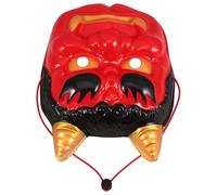 SUPVOX Japanese Samurai Mask Demon Mask for Cosplay Unique Japanese Design Pvc Material Versatile Decoration Festive Beast Shape Halloween Party