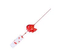 SUPVOX Japanese-style Goldfish Glass Wind Chime Pendant Outdoor Garden Decor for Balcony Patio Elegant Sound Lightweight Glass Ornament Peaceful Wind Charm