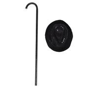 SUPVOX Jazz Dance Hat - Sequin Fedora Hat For Party 70s Disco Costume - Performance Walking Stick For Carnival, Party, Christmas, Stage Performance, Photography Decor