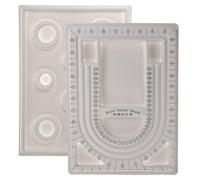 SUPVOX Jewelry Bead Design Boards 2Pcs Measuring Tray for Bracelet Necklace Diy Making Organizer Mats with Bead Holder for Craft Projects