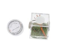 SUPVOX Jumping Spider Habitat Box Small Lightweight Micro Enclosure with Flip Feeding for Spiders Beetles Small Pets Portable Outdoor Cage