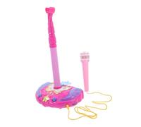 SUPVOX Karaoke Microphone for Boys and Early Educational Singing in Pink Portable Music for Creativity and Color Cognition Battery Not Included